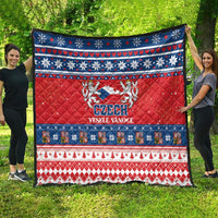 Czech Republic Christmas Quilt Czechia Vesele Vanoce - Wonder Print Shop