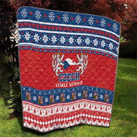Czech Republic Christmas Quilt Czechia Vesele Vanoce - Wonder Print Shop