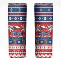 Czech Republic Christmas Skinny Tumbler Czechia Vesele Vanoce - Wonder Print Shop
