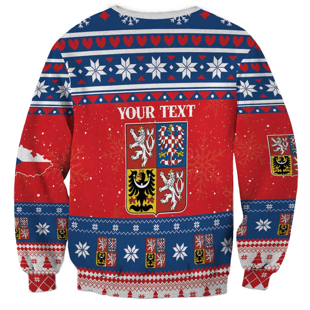 Personalized Czech Republic Christmas Sweatshirt Czechia Vesele Vanoce - Wonder Print Shop