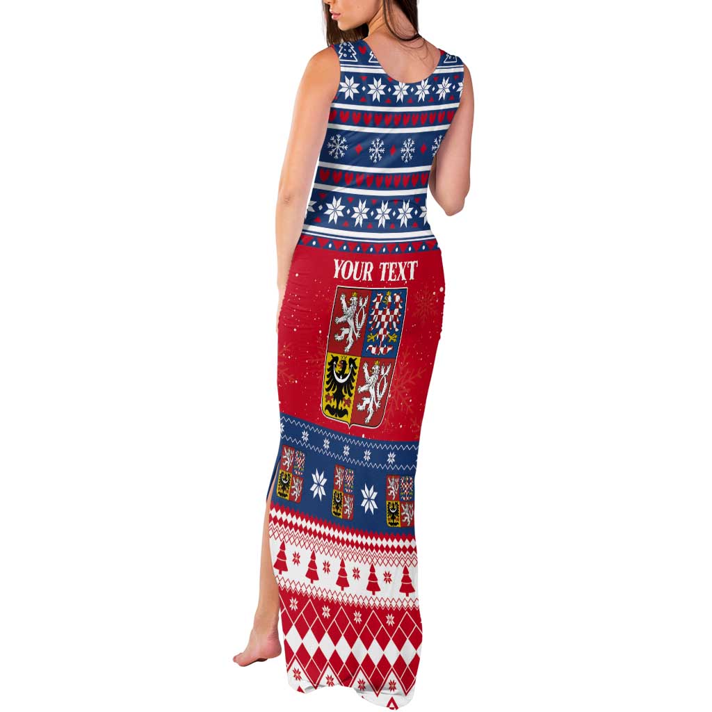 Personalized Czech Republic Christmas Tank Maxi Dress Czechia Vesele Vanoce - Wonder Print Shop