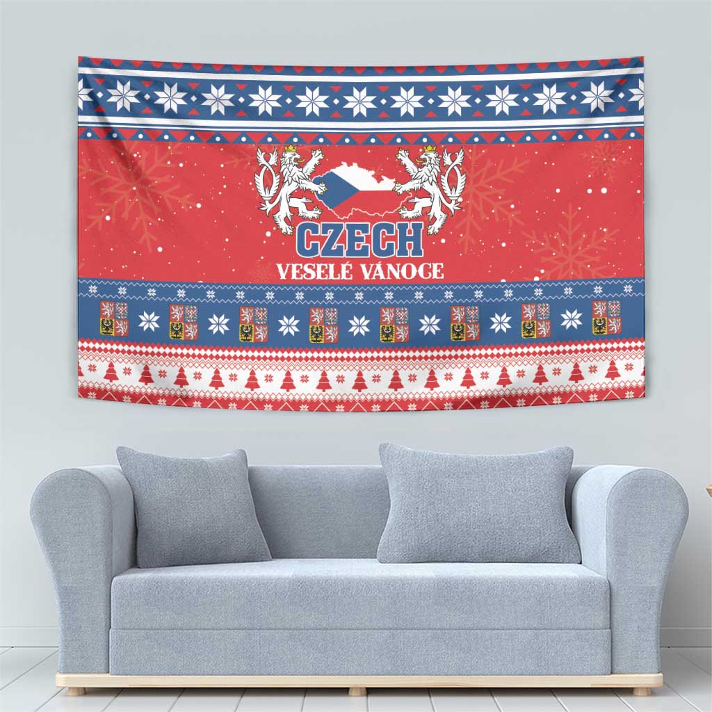 Czech Republic Christmas Tapestry Czechia Vesele Vanoce - Wonder Print Shop
