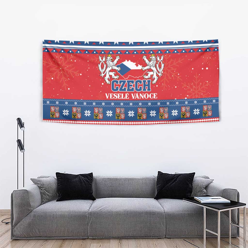 Czech Republic Christmas Tapestry Czechia Vesele Vanoce - Wonder Print Shop