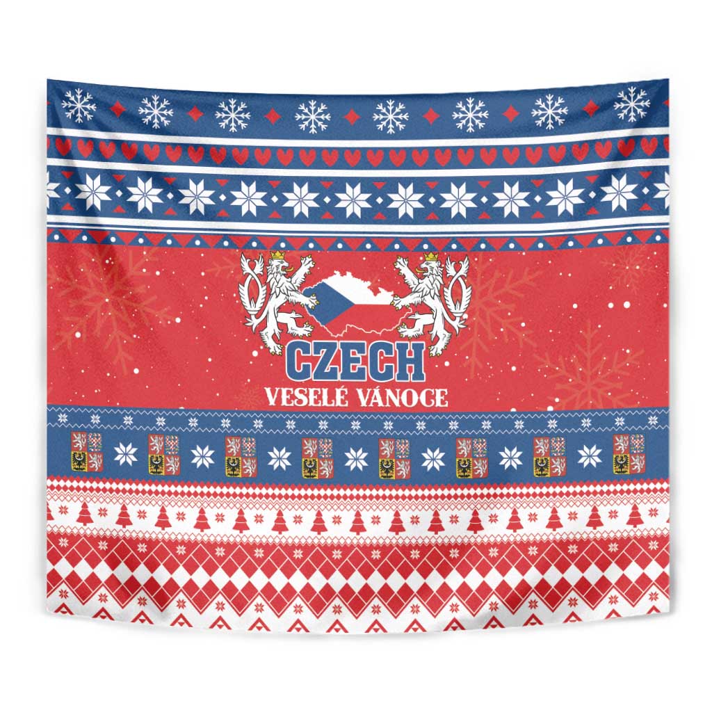 Czech Republic Christmas Tapestry Czechia Vesele Vanoce - Wonder Print Shop