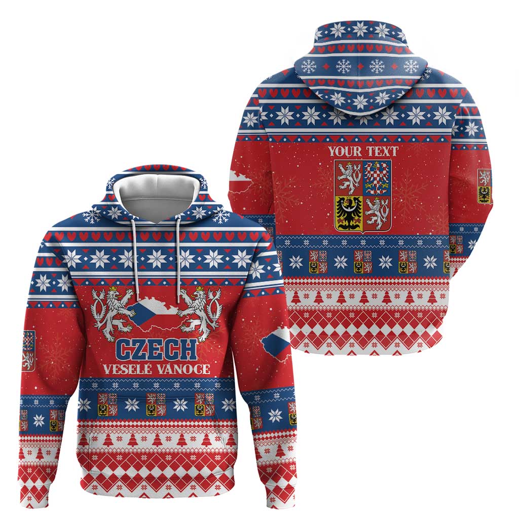 Personalized Czech Republic Christmas Zip Hoodie Czechia Vesele Vanoce - Wonder Print Shop