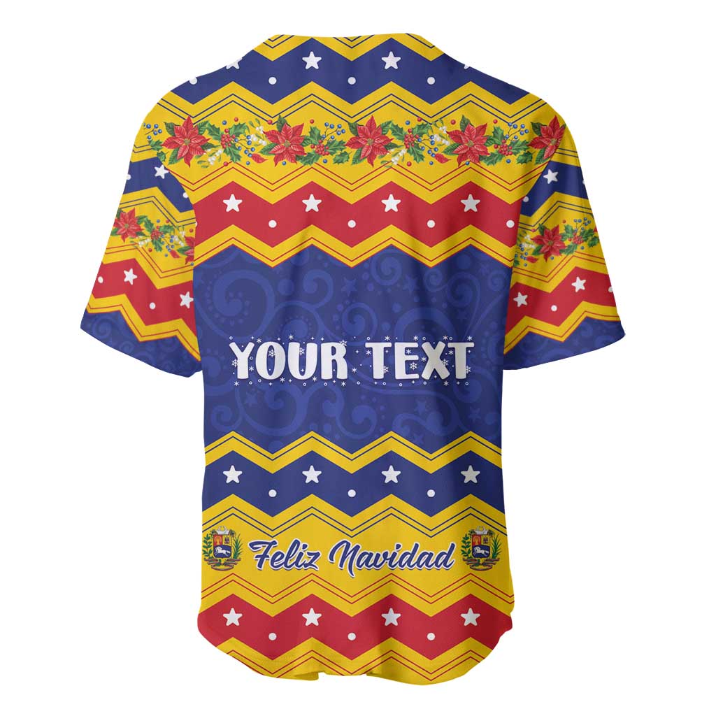 Personalized Venezuela Christmas Baseball Jersey Feliz Navidad - Wonder Print Shop