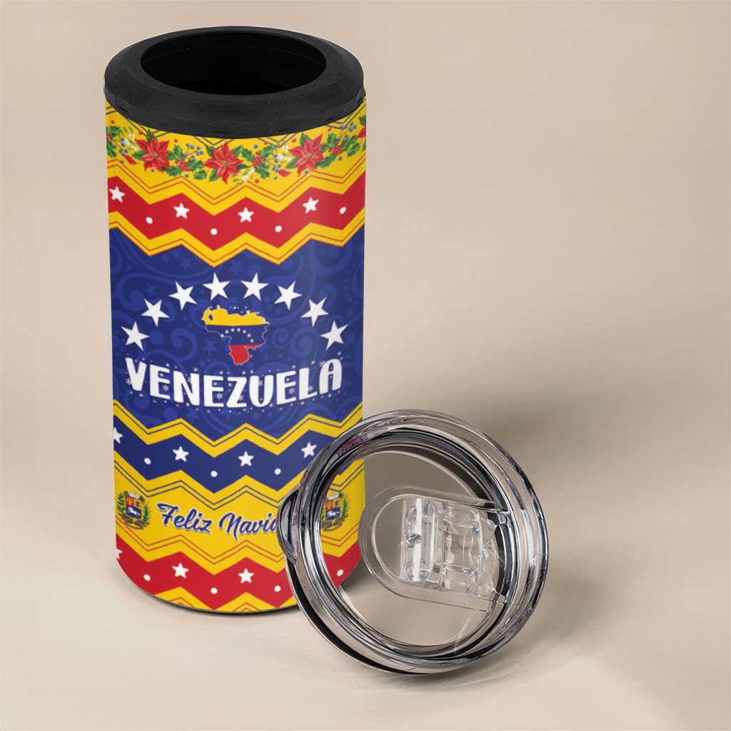 Venezuela Christmas 4 in 1 Can Cooler Tumbler Feliz Navidad - Wonder Print Shop