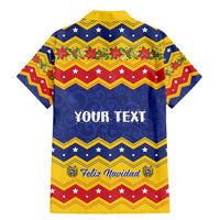 Personalized Venezuela Christmas Family Matching Mermaid Dress and Hawaiian Shirt Feliz Navidad - Wonder Print Shop