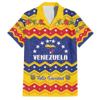 Personalized Venezuela Christmas Family Matching Off The Shoulder Long Sleeve Dress and Hawaiian Shirt Feliz Navidad - Wonder Print Shop