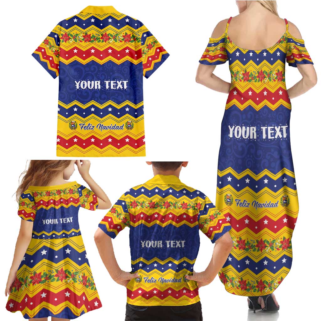 Personalized Venezuela Christmas Family Matching Summer Maxi Dress and Hawaiian Shirt Feliz Navidad - Wonder Print Shop