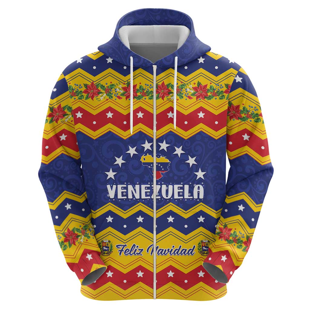 Personalized Venezuela Christmas Hoodie Feliz Navidad - Wonder Print Shop
