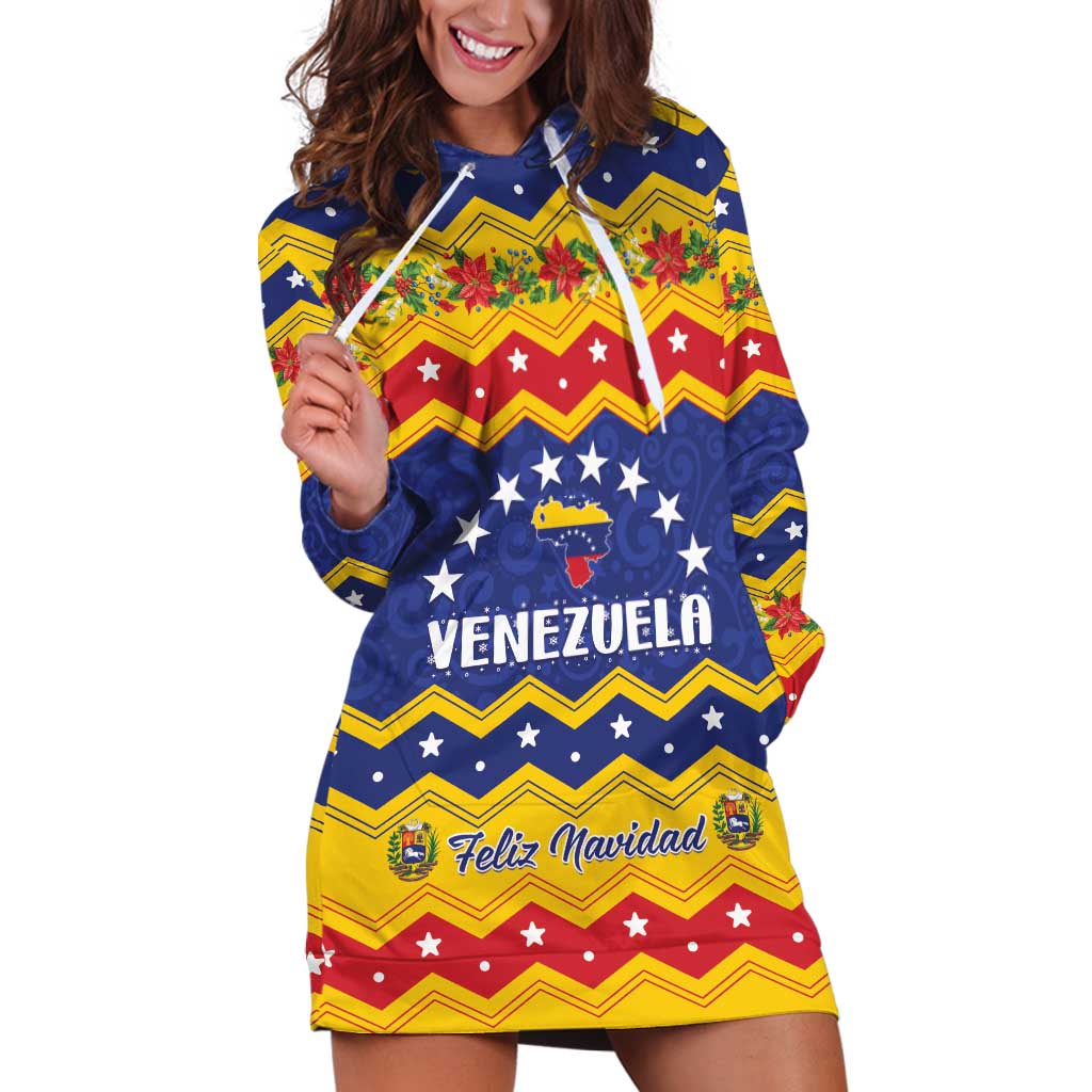 Personalized Venezuela Christmas Hoodie Dress Feliz Navidad - Wonder Print Shop