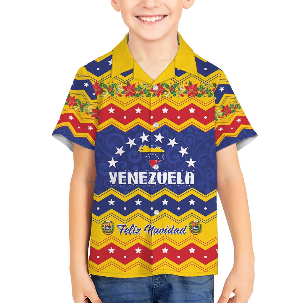 Personalized Venezuela Christmas Kid Hawaiian Shirt Feliz Navidad - Wonder Print Shop