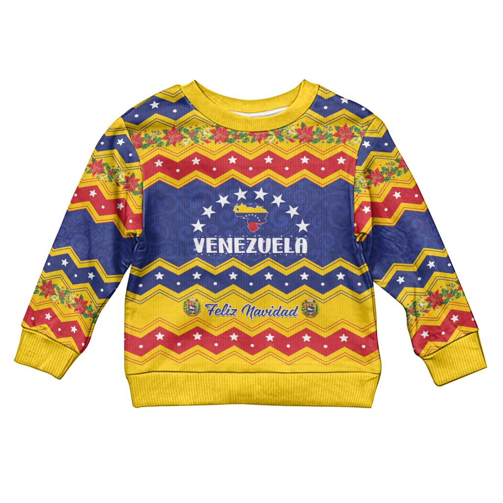 Venezuela Christmas Kid Ugly Christmas Sweater Feliz Navidad - Wonder Print Shop
