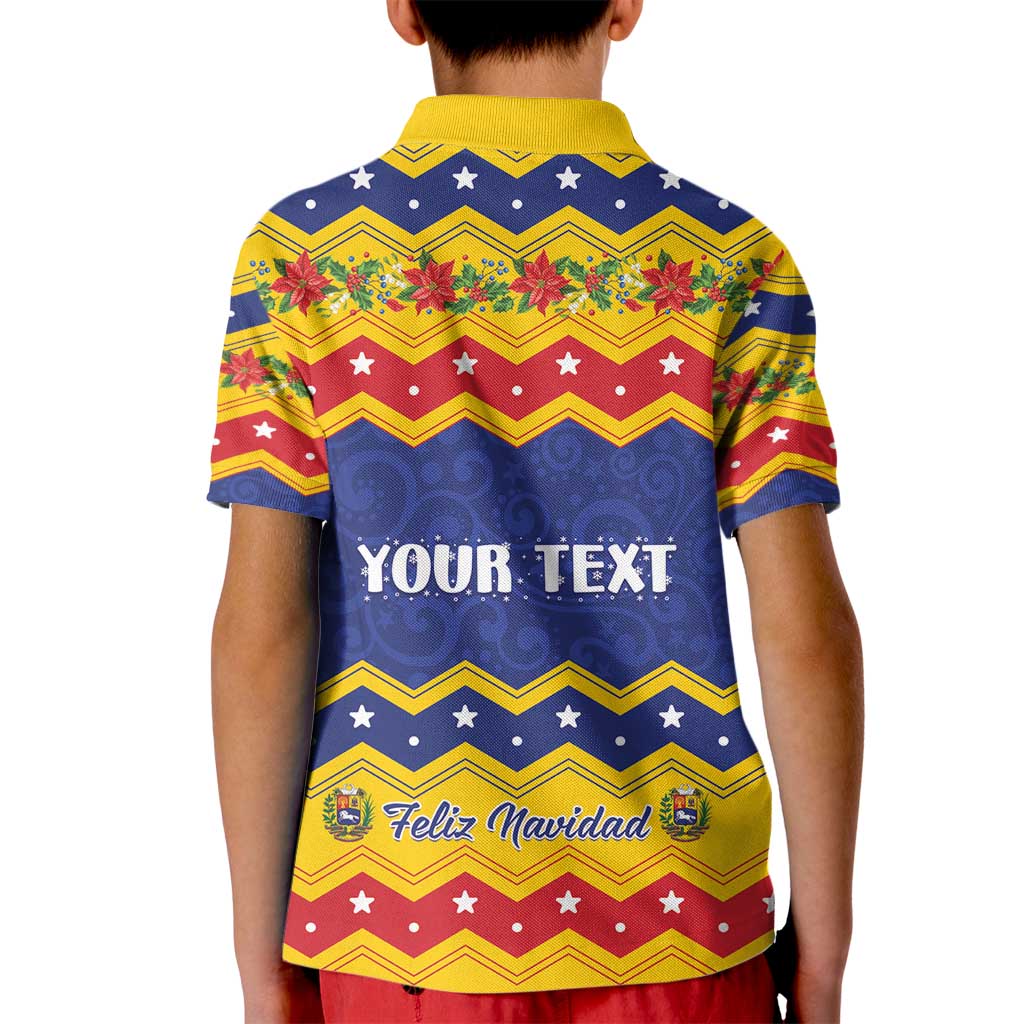 Personalized Venezuela Christmas Kid Polo Shirt Feliz Navidad - Wonder Print Shop
