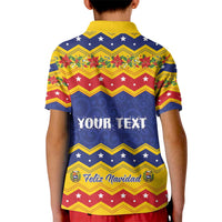 Personalized Venezuela Christmas Kid Polo Shirt Feliz Navidad - Wonder Print Shop