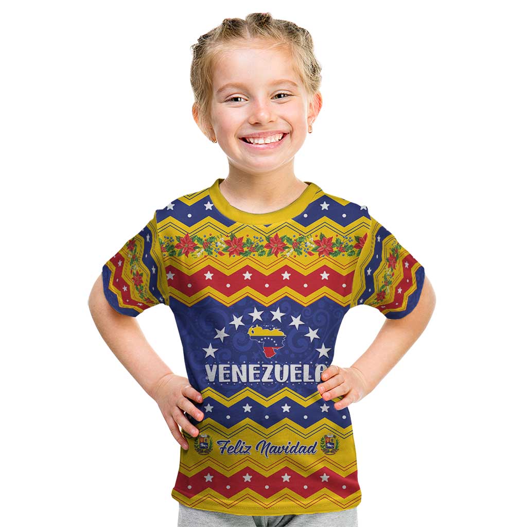 Personalized Venezuela Christmas Kid T Shirt Feliz Navidad - Wonder Print Shop