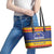 Venezuela Christmas Leather Tote Bag Feliz Navidad - Wonder Print Shop