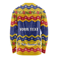 Personalized Venezuela Christmas Long Sleeve Shirt Feliz Navidad - Wonder Print Shop