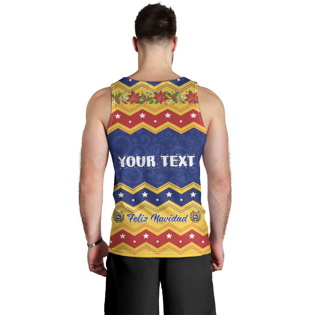 Personalized Venezuela Christmas Men Tank Top Feliz Navidad - Wonder Print Shop