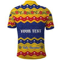 Personalized Venezuela Christmas Polo Shirt Feliz Navidad - Wonder Print Shop