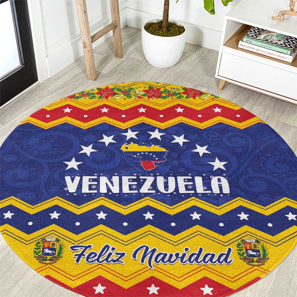 Venezuela Christmas Round Carpet Feliz Navidad