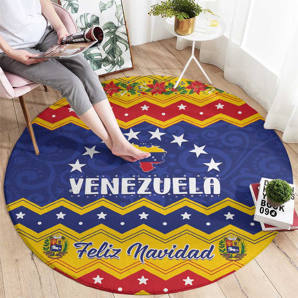 Venezuela Christmas Round Carpet Feliz Navidad