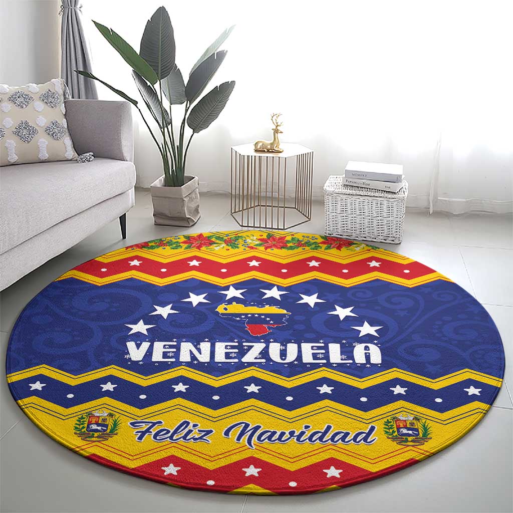 Venezuela Christmas Round Carpet Feliz Navidad