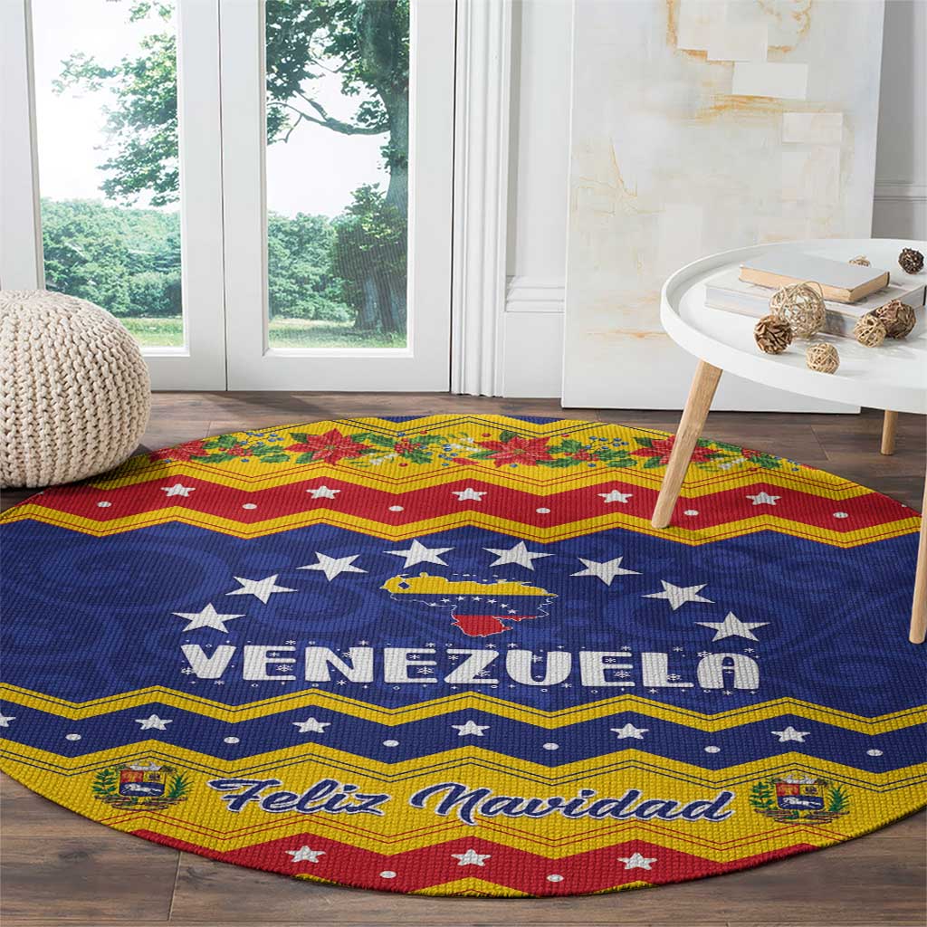 Venezuela Christmas Round Carpet Feliz Navidad