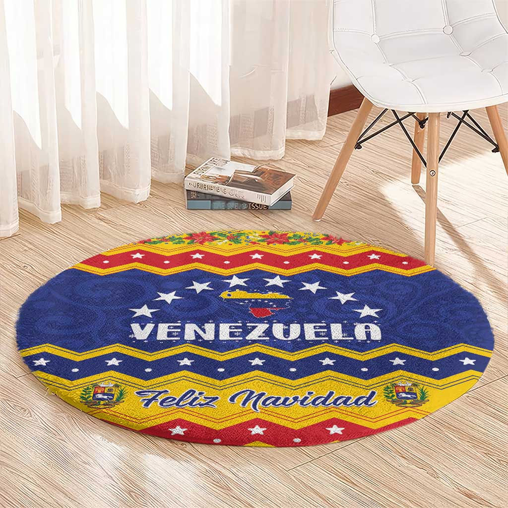 Venezuela Christmas Round Carpet Feliz Navidad
