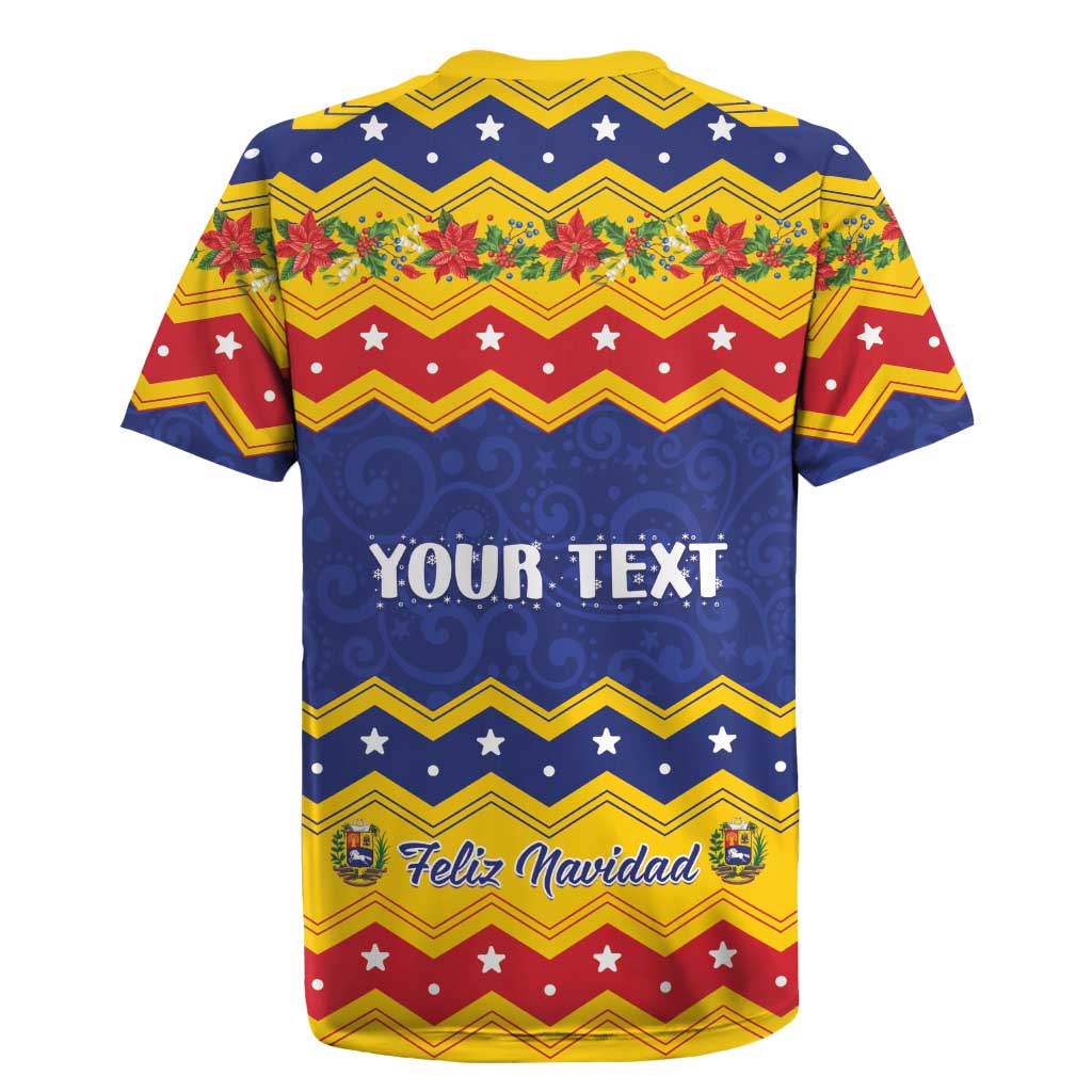 Personalized Venezuela Christmas Rugby Jersey Feliz Navidad - Wonder Print Shop