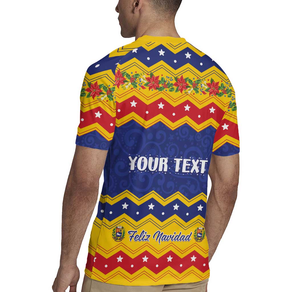 Personalized Venezuela Christmas Rugby Jersey Feliz Navidad - Wonder Print Shop