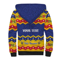 Personalized Venezuela Christmas Sherpa Hoodie Feliz Navidad - Wonder Print Shop