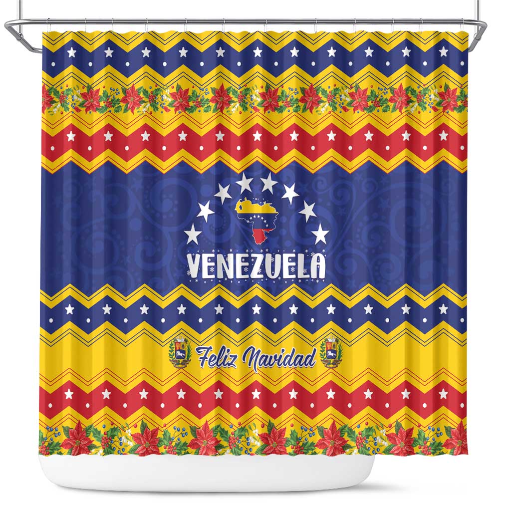 Venezuela Christmas Shower Curtain Feliz Navidad