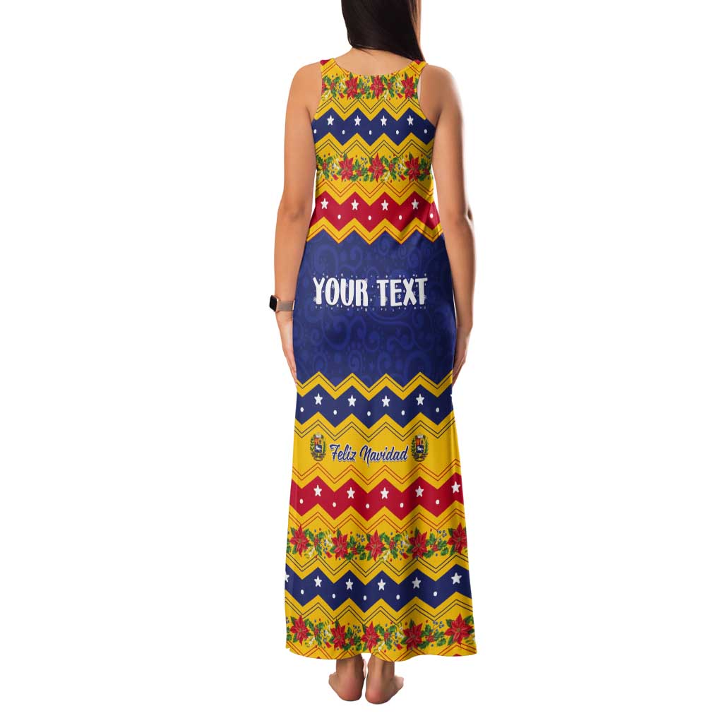 Personalized Venezuela Christmas Tank Maxi Dress Feliz Navidad - Wonder Print Shop