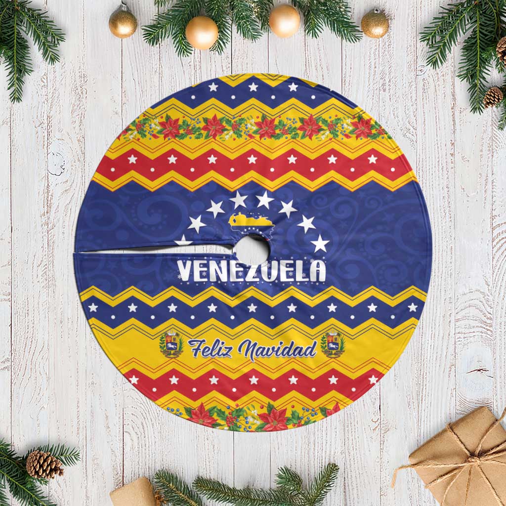 Venezuela Christmas Tree Skirt Feliz Navidad - Wonder Print Shop