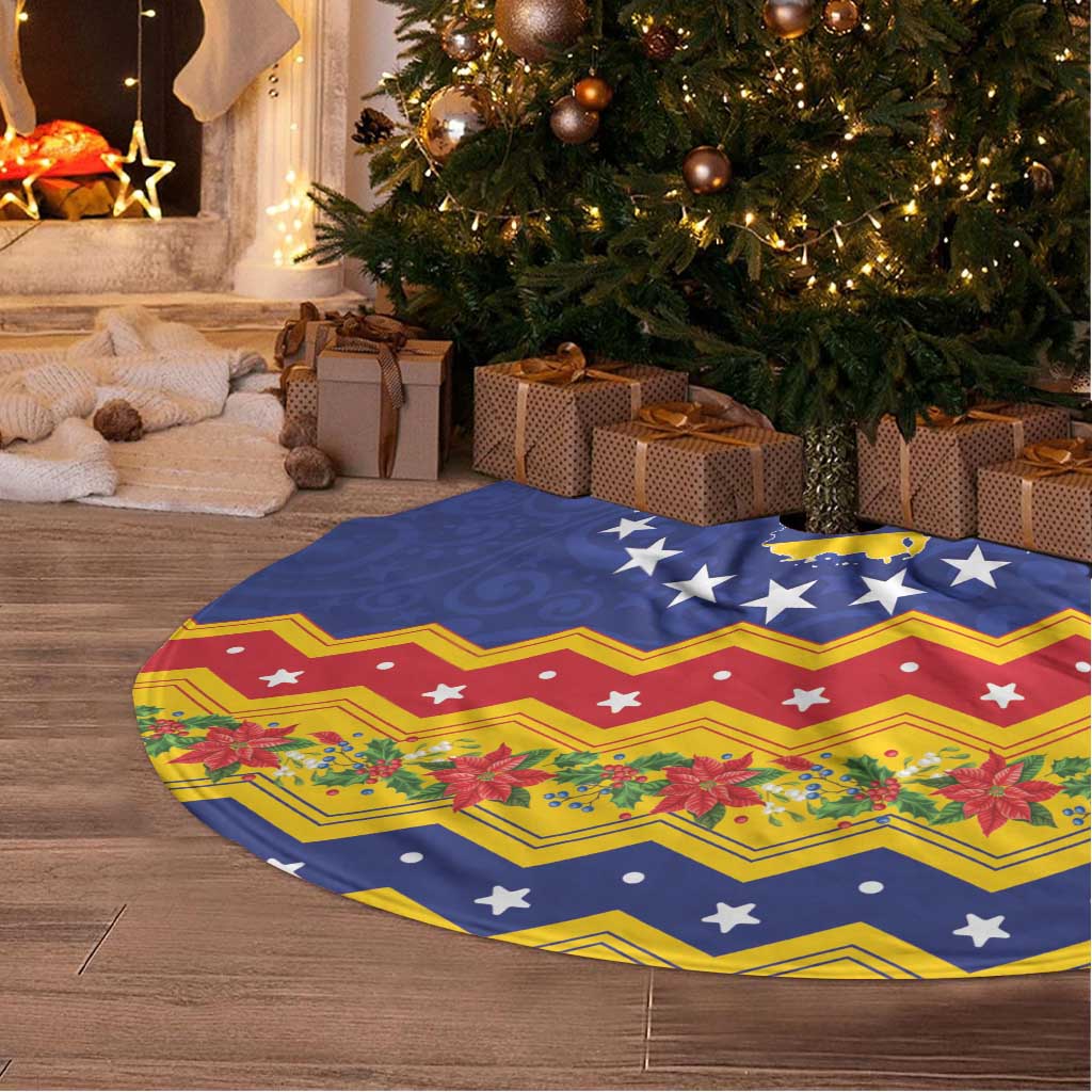 Venezuela Christmas Tree Skirt Feliz Navidad - Wonder Print Shop
