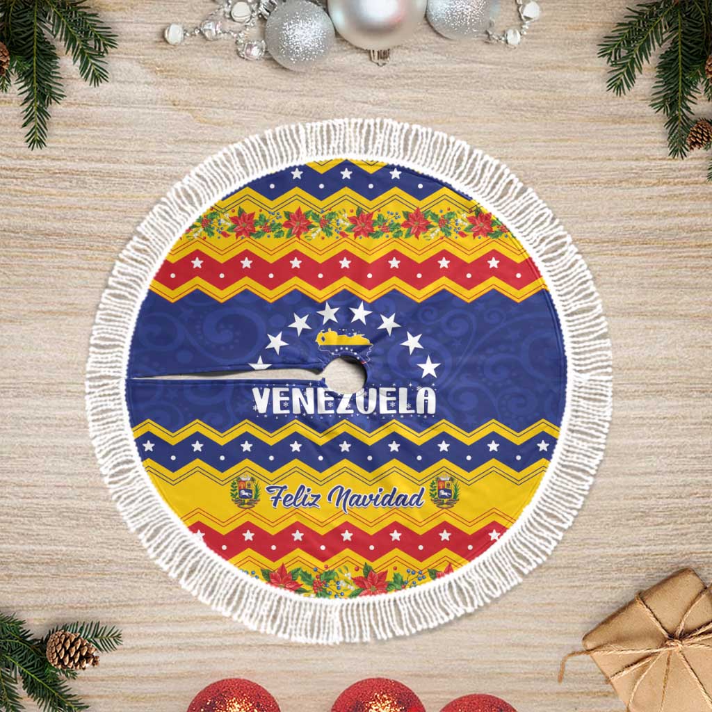 Venezuela Christmas Tree Skirt Feliz Navidad - Wonder Print Shop