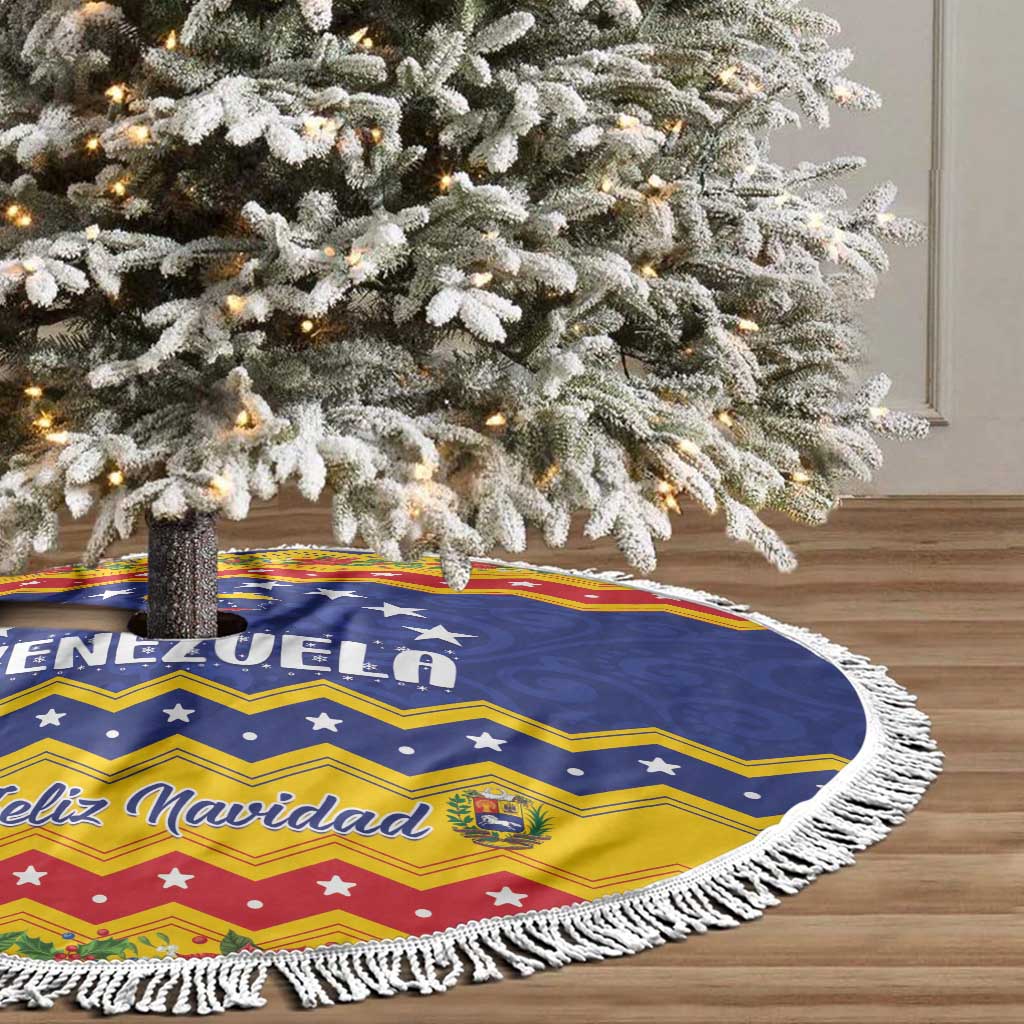 Venezuela Christmas Tree Skirt Feliz Navidad - Wonder Print Shop