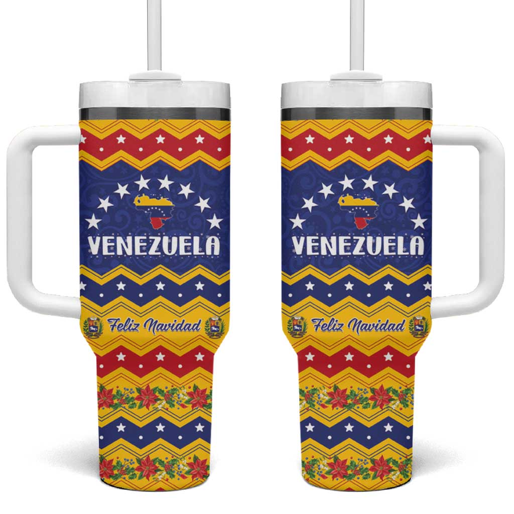 Venezuela Christmas Tumbler With Handle Feliz Navidad - Wonder Print Shop