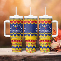 Venezuela Christmas Tumbler With Handle Feliz Navidad - Wonder Print Shop