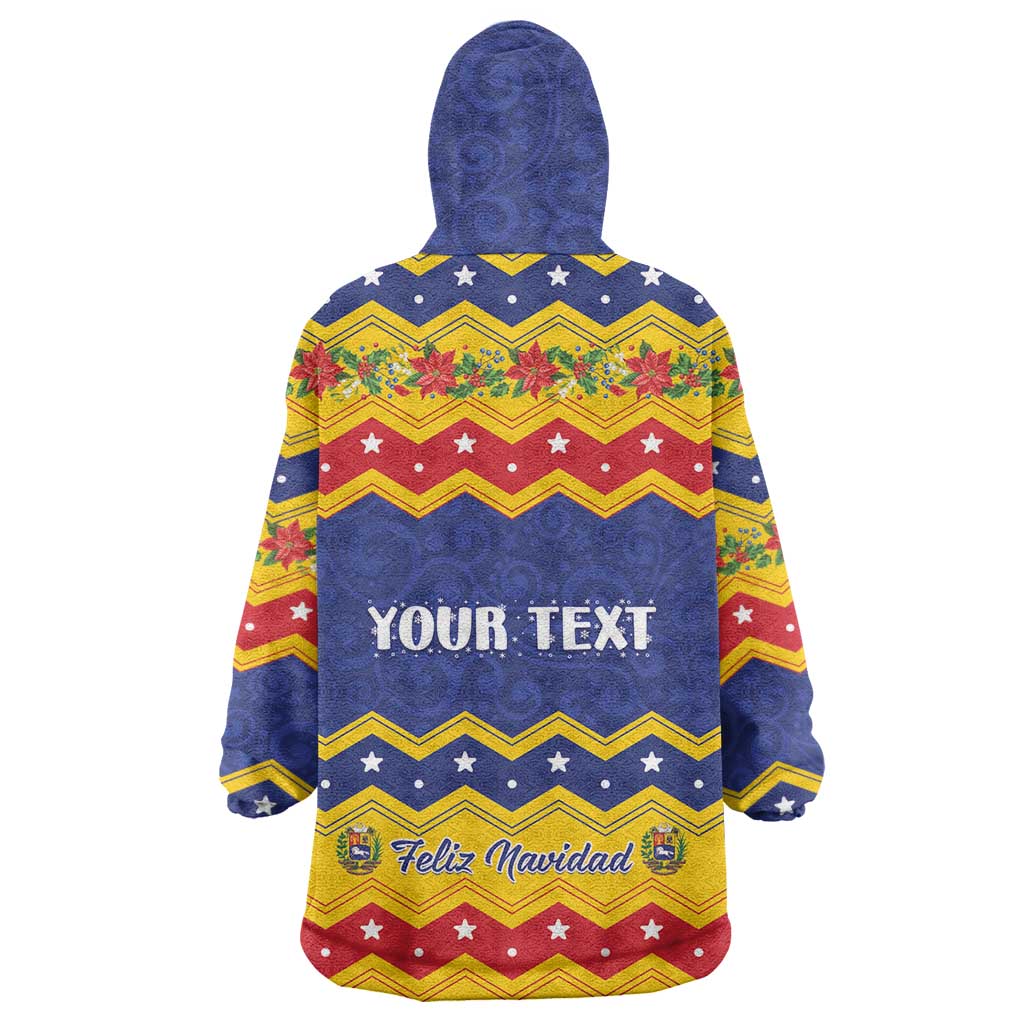 Personalized Venezuela Christmas Wearable Blanket Hoodie Feliz Navidad - Wonder Print Shop