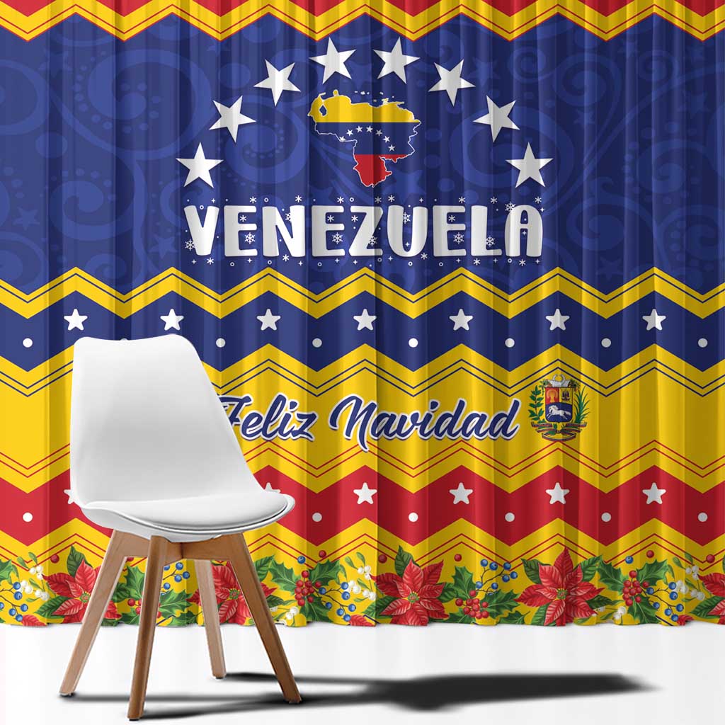 Venezuela Christmas Window Curtain Feliz Navidad - Wonder Print Shop