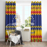 Venezuela Christmas Window Curtain Feliz Navidad - Wonder Print Shop