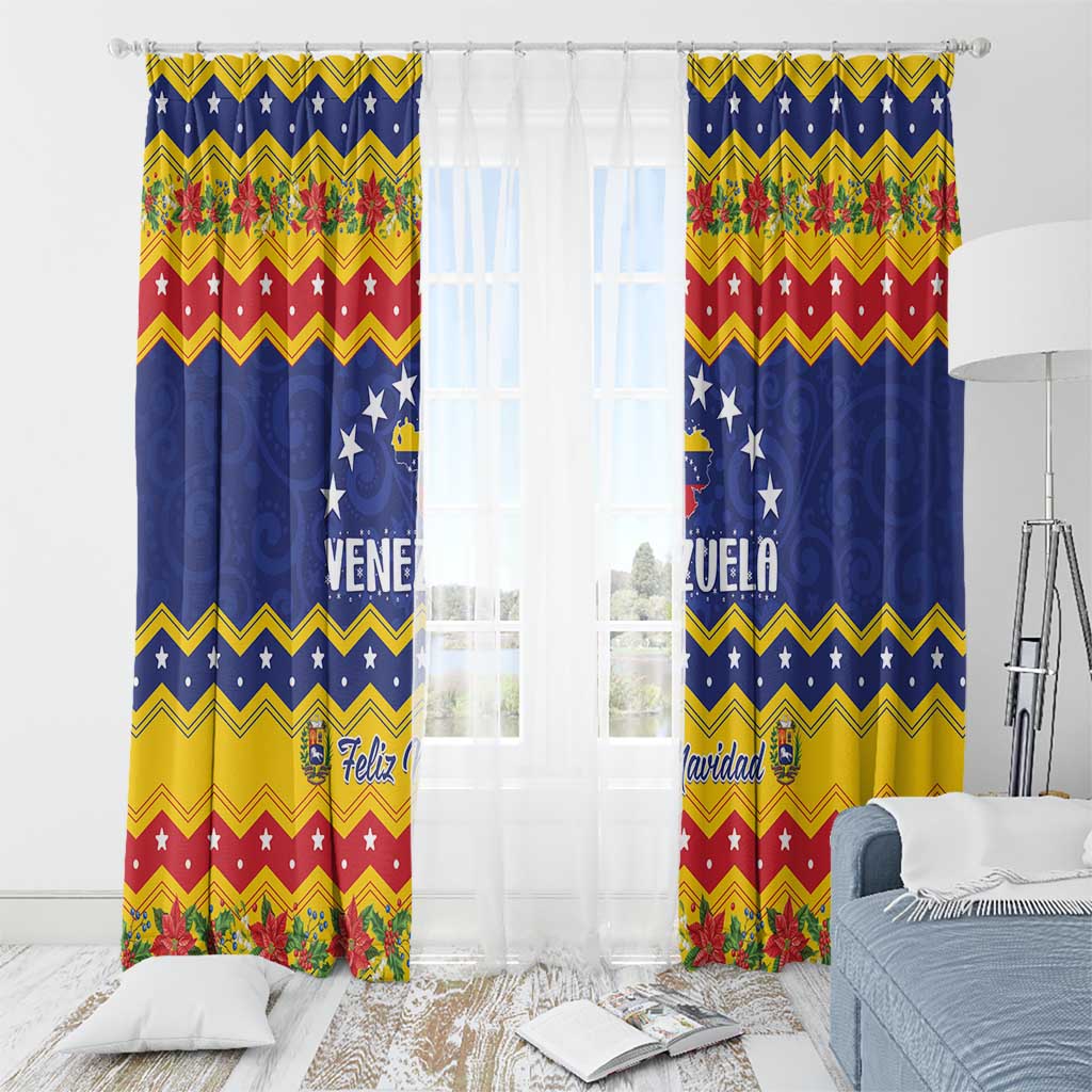 Venezuela Christmas Window Curtain Feliz Navidad - Wonder Print Shop