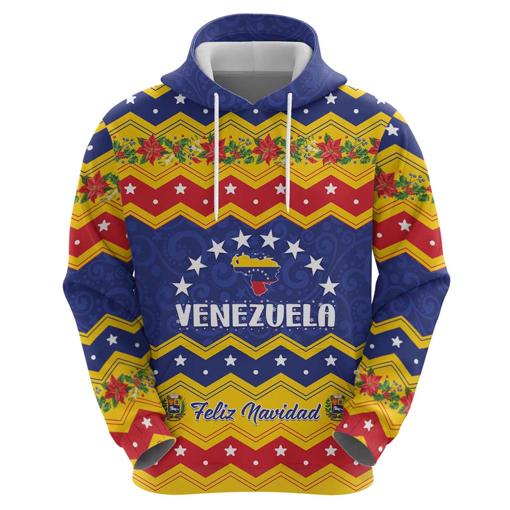 Personalized Venezuela Christmas Zip Hoodie Feliz Navidad - Wonder Print Shop