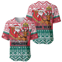 Personalized Hungary Christmas Baseball Jersey Magyarorszag Boldog Karacsonyt - Wonder Print Shop