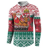 Personalized Hungary Christmas Button Sweatshirt Magyarorszag Boldog Karacsonyt - Wonder Print Shop
