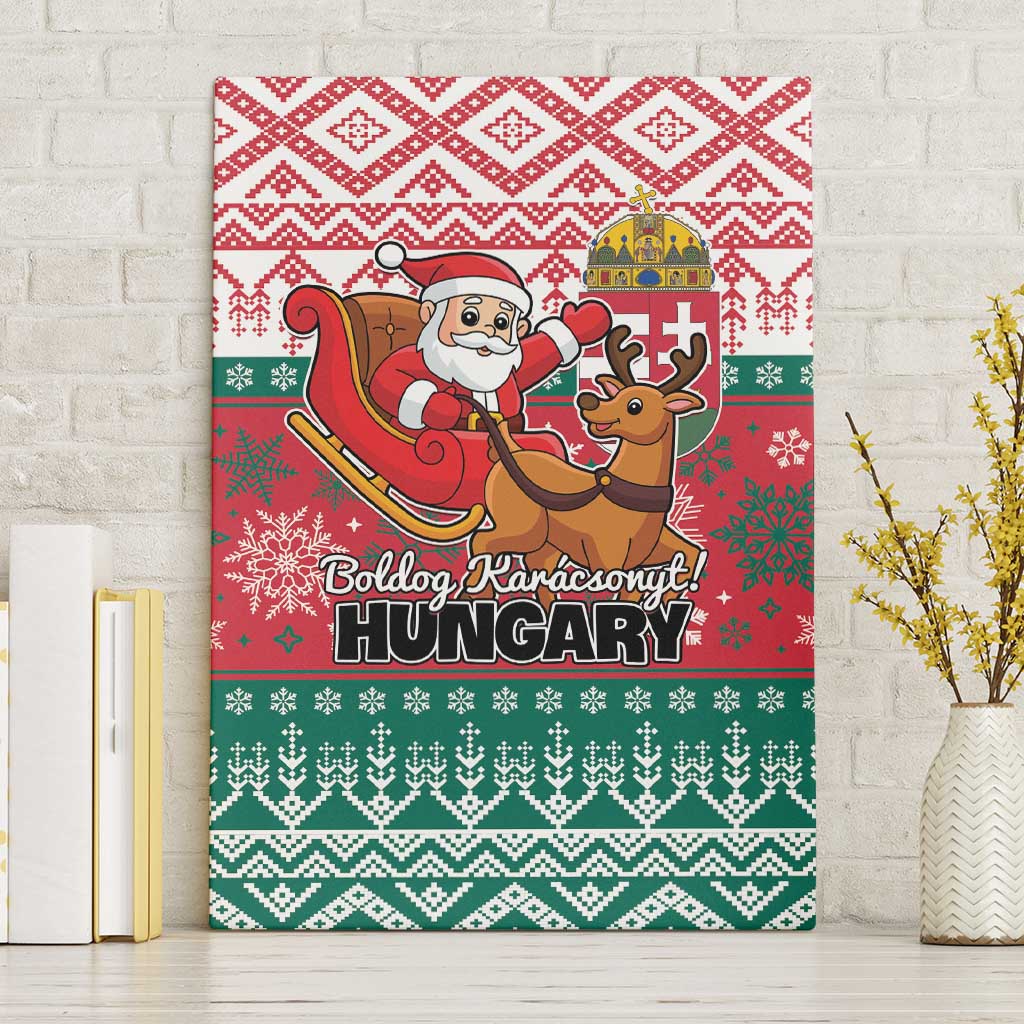 Hungary Christmas Canvas Wall Art Magyarorszag Boldog Karacsonyt - Wonder Print Shop