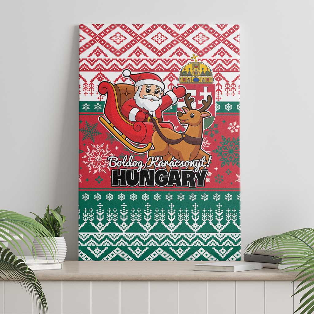 Hungary Christmas Canvas Wall Art Magyarorszag Boldog Karacsonyt - Wonder Print Shop